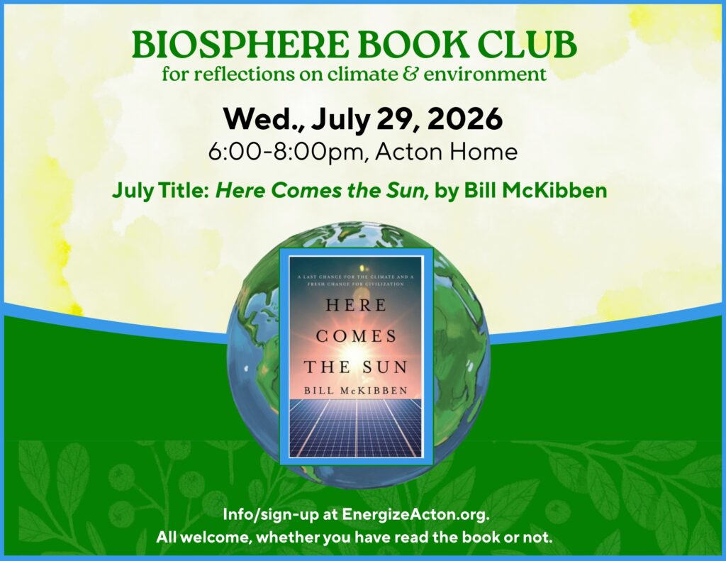 Biosphere Book Club – July Title: Here Comes the Sun