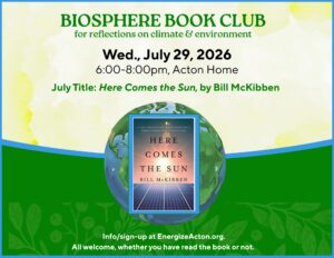 Biosphere Book Club - July Title: Here Comes the Sun